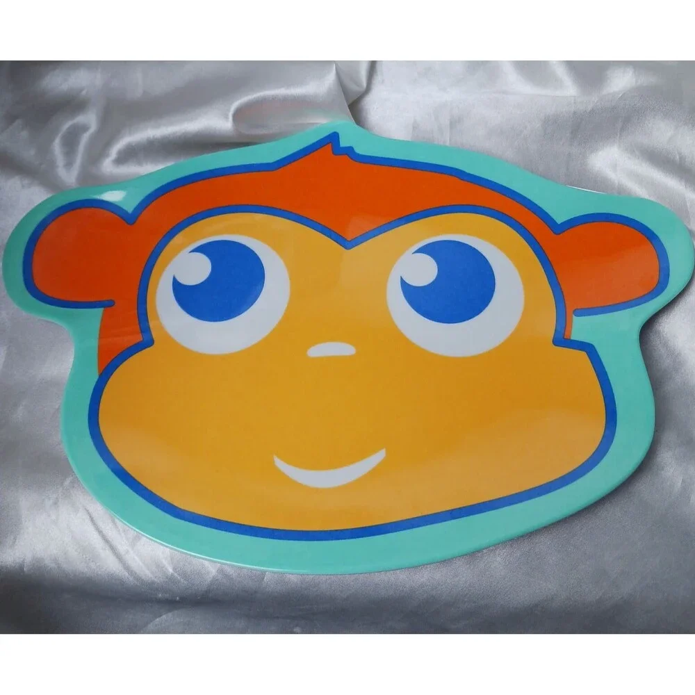 MONKEY FACE MELAMINE TODDLER KID PLATE 2009